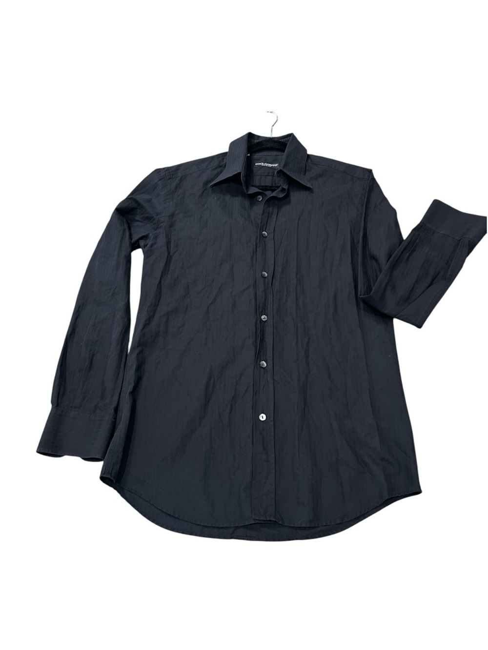 Dolce & Gabbana Men's Black Button-Up Dress Shirt Size M - Picture 4 of 16